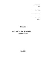 Diplomdarbs 'Grāmatvedības politika biedrībai', 1.