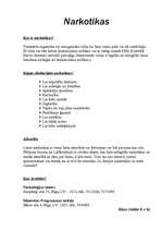Konspekts 'Narkotikas', 1.