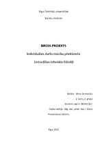 Konspekts 'Biroja projekts', 1.