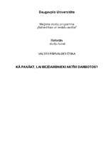Referāts 'Kā panākt, lai bezdarbnieki aktīvi darbotos?', 1.