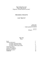 Prakses atskaite 'AAS "Balta"', 1.
