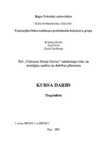 Referāts 'Uzņēmuma X mārketinga vides un stratēģijas analīze, un darbības plānošana', 1.