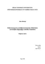 Diplomdarbs 'Elektrotransporta nodokļu instrumentu efektivitātes novērtējums ilgtspējīgas att', 1.