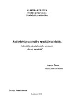 Eseja 'Sabiedrisko attiecību speciālista ideāls', 1.