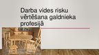 Prezentācija 'Darba vides risku vērtēšana', 1.