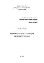 Referāts 'Bipolāri afektīvie traucējumi, remisijas stāvoklis', 1.