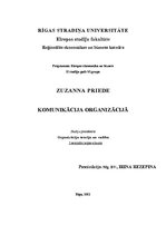 Konspekts 'Komunikācija organizācijā', 1.