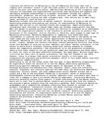 Eseja 'The Definition of Marketing', 1.