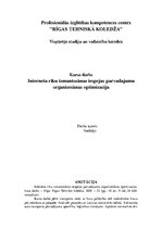 Referāts 'Interneta rīku izmantošanas iespējas pārvadājumu organizēšanas optimizāc', 1.