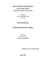 Konspekts 'Ražošanas resursu tirgus', 1.