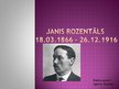 Prezentācija 'Janis Rozentāls', 1.