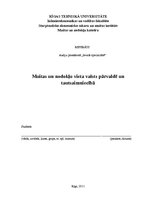 Referāts 'Muitas un nodokļu vieta valsts pārvaldē un tautsaimniecībā', 1.