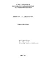 Diplomdarbs 'Bezdarba analīze Latvijā', 1.