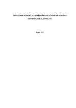 Diplomdarbs 'Ienākuma nodokļu piemērošana Latvijā kā Eiropas Savienības dalībvalstī', 1.
