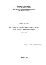Diplomdarbs 'Philosophical Aspect of the Concept Death in S.Beckett's Play "Waiting for Godot', 1.