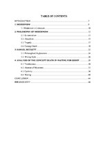 Diplomdarbs 'Philosophical Aspect of the Concept Death in S.Beckett's Play "Waiting for Godot', 6.