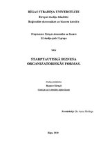 Konspekts 'Starptautiskā biznesa organizatoriskās formas', 1.
