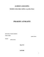 Prakses atskaite 'Prakses atskaite', 1.