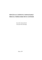 Referāts 'Ēdināšanas uzņēmuma tehnoloģiskā procesa norises dokumentu izstrāde', 1.