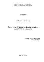 Referāts 'Erika Eriksona personības attīstības teorijas', 1.