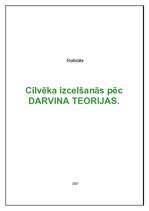 Referāts 'Cilvēka izcelšanās pēc Darvina teorijas', 1.