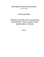 Diplomdarbs 'Sabiedrisko attiecību metožu izmantošana uzņēmuma SIA "Artelis - gandrīz teātris', 1.