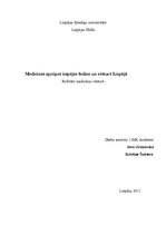 Eseja 'Medicīnas aprūpes iespējas šodien un vēsturē Liepājā', 1.