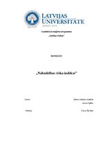 Referāts 'Nabadzības riska indekss', 1.