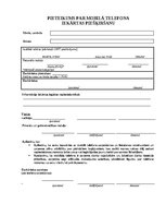 Paraugs 'Pieteikuma veidlapa mobilā telefona iegādei', 1.