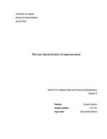 Referāts 'The Key Characteristics of Empowerment', 1.