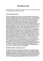 Referāts 'Filosofija Latvijā', 1.