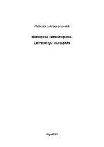 Konspekts 'Monopola raksturojums, Latvenergo monopols', 1.