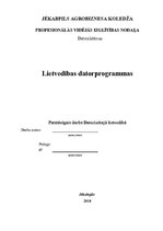 Konspekts 'Lietvedības datorprogrammas', 1.