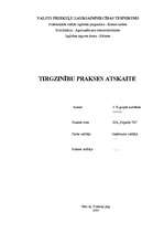 Prakses atskaite 'Prakses atskaite tirgzinībās', 1.
