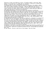 Eseja 'The Benefits of Television', 1.