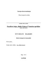 Referāts 'Pasažieru kuģa "Baltic Princess" izmaksu aprēķins', 1.