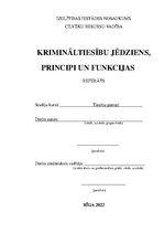 Referāts 'Krimināltiesību jēdziens, principi un funkcijas', 1.