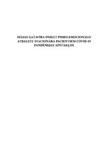 Diplomdarbs 'Māsas gatavība sniegt psiho-emocionālo atbalstu stacionāra pacientiem Covid-19 p', 1.