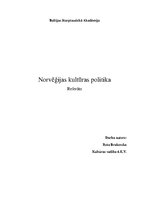 Referāts 'Norvēģijas kultūrpolitika', 1.