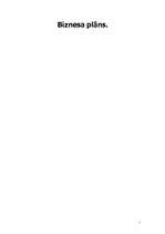 Referāts 'Biznesa plāns', 1.