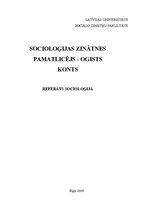 Referāts 'Ogists Konts - socioloģijas pamatlicējs', 1.