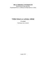 Konspekts 'Vidējie lielumi. Variācijas rādītāji', 1.