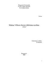 Referāts 'Maksa Vēbera lietoto jēdzienu nozīme', 1.