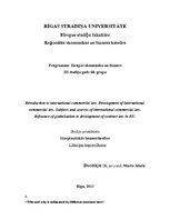 Konspekts 'Introduction to International Commercial Law', 1.