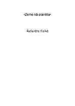Referāts 'Zeme kā planēta', 1.