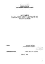 Referāts 'Darba vides riska faktori un to raksturojums', 1.