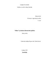 Referāts '“Milzu!” produktu diferencētās īpašības', 1.