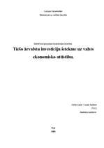 Referāts 'Tiešo ārvalstu investīciju ietekme uz valsts ekomonisko attīstību', 1.