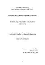 Prakses atskaite 'Prakses atskaite viesmīlībā', 1.