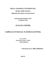 Konspekts 'Vadīšanas funkcijas. Plānošanas būtība', 1.